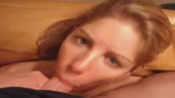 Blonde Deepthroat Blowjob Ending With Cumswallow